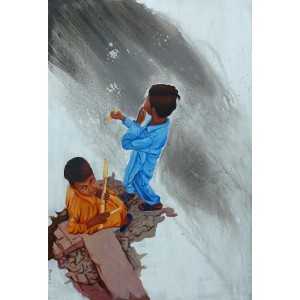 Farhan Jaffery, 20 x 30 Inch, Acrylic on Canvas, Figurative Painting, AC-FHJ-004